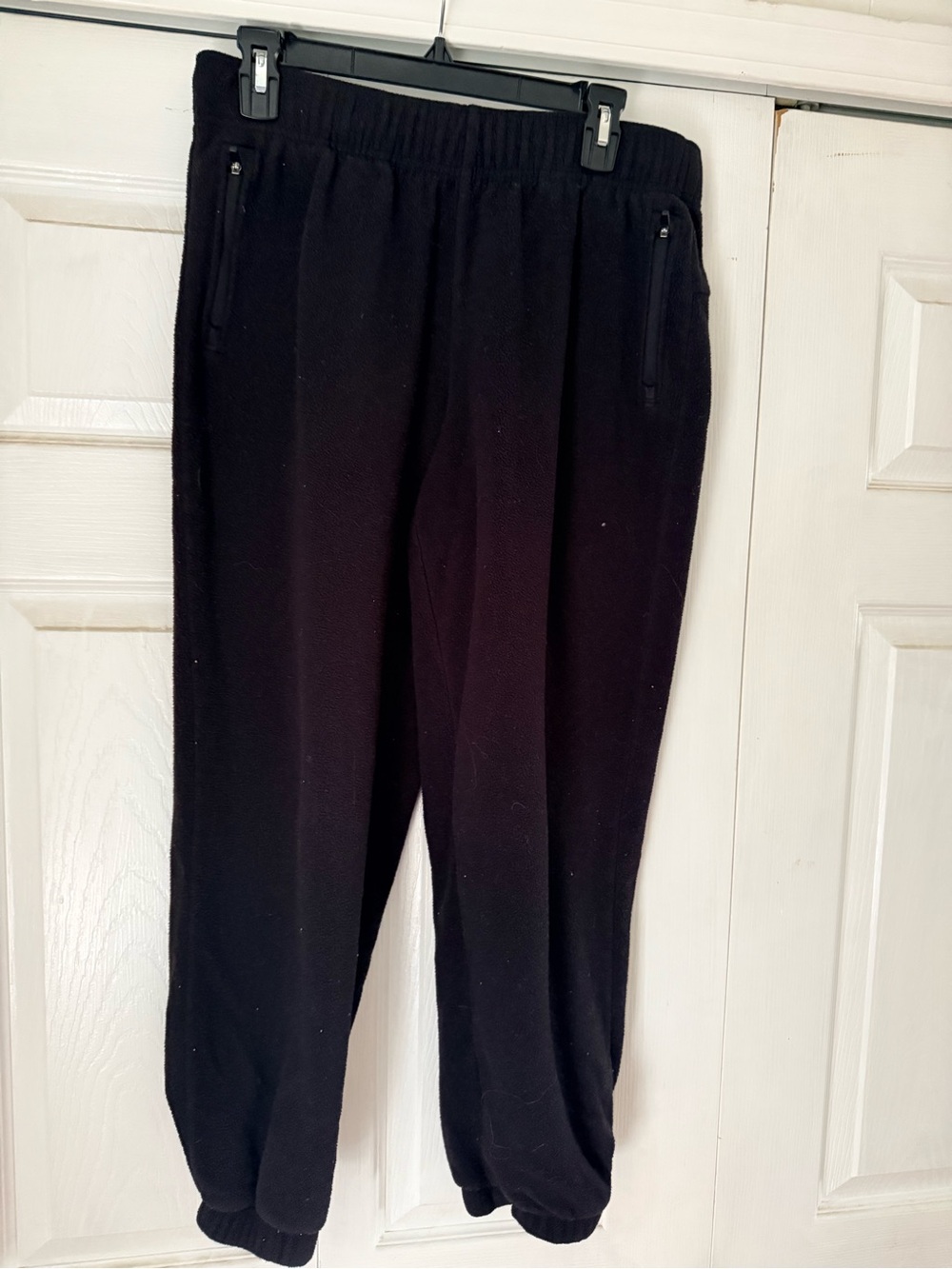 tek gear Black Fleece Joggers with Zip Pockets